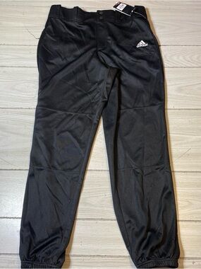 Adidas Men’s Size M Baseball Pants Black Triple Stripe NWT
